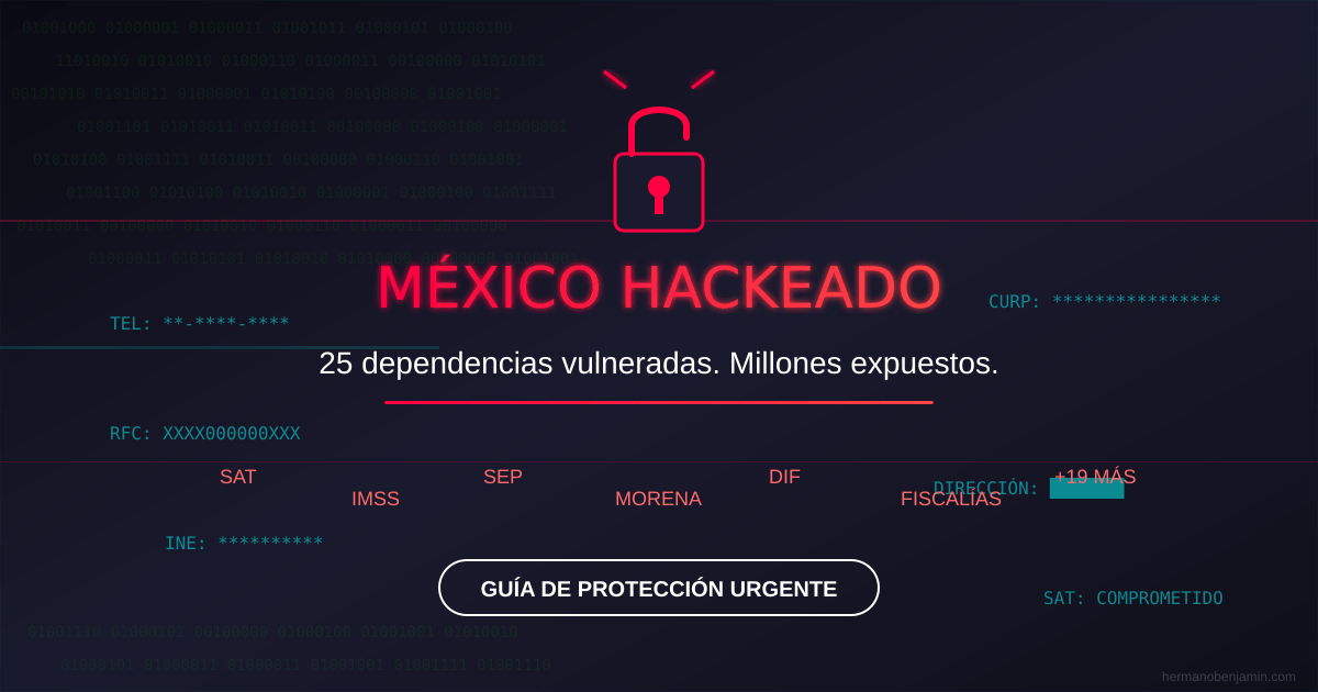 Hackearon al SAT y a 24 dependencias más. Tus datos ya circulan. ¿Ahora qué? - Hermano Benjamín